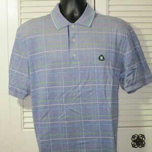 Brooks Brothers St. Andrews Links Blue Golf Polo Shirt L